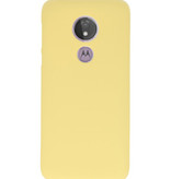 Farve TPU taske til Motorola Moto G7 Power Yellow