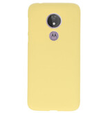 Farve TPU taske til Motorola Moto G7 Power Yellow