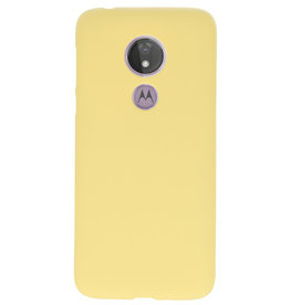 Farve TPU taske til Motorola Moto G7 Power Yellow