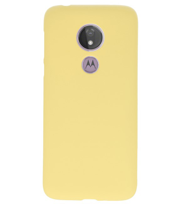 Farve TPU taske til Motorola Moto G7 Power Yellow