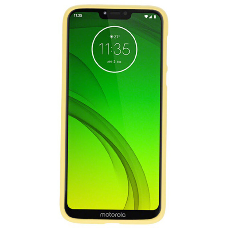 Funda TPU en color para Motorola Moto G7 Power Yellow