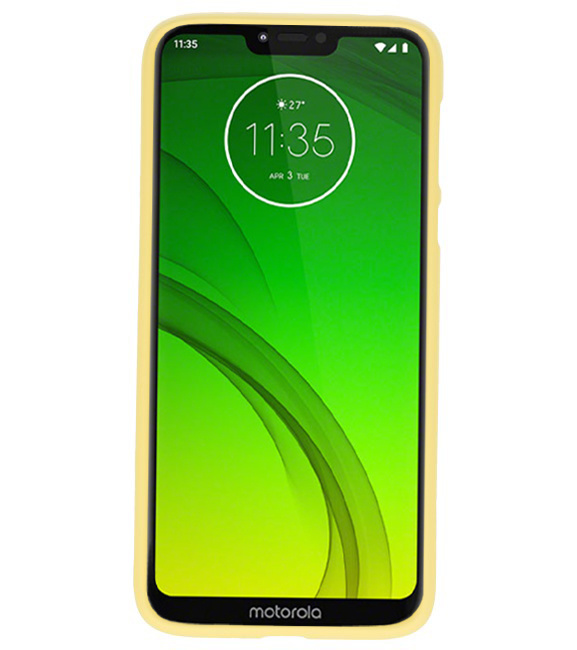 Custodia in TPU di colore per Motorola Moto G7 Power Yellow