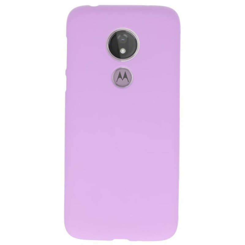 Farve TPU taske til Motorola Moto G7 Power Purple