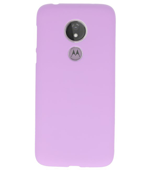 Farve TPU taske til Motorola Moto G7 Power Purple