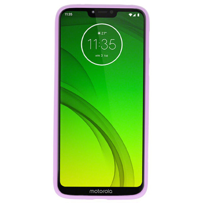 Farve TPU taske til Motorola Moto G7 Power Purple
