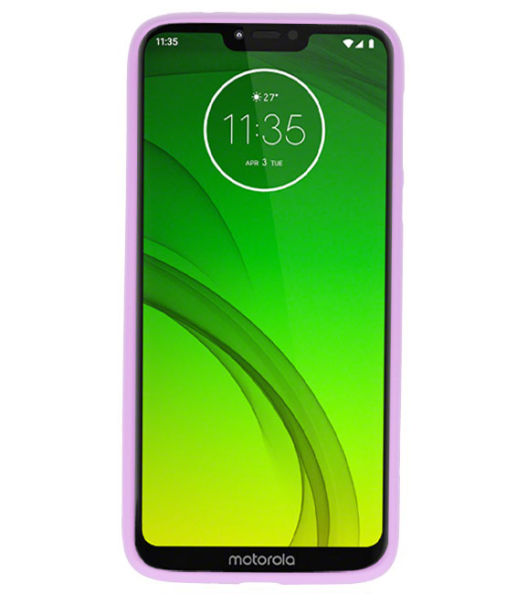 Color TPU Hoesje voor Motorola Moto G7 Power Paars