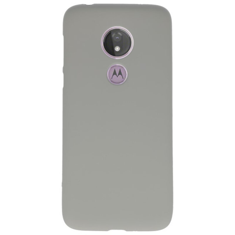 Farb-TPU-Hülle für Motorola Moto G7 Power Grey