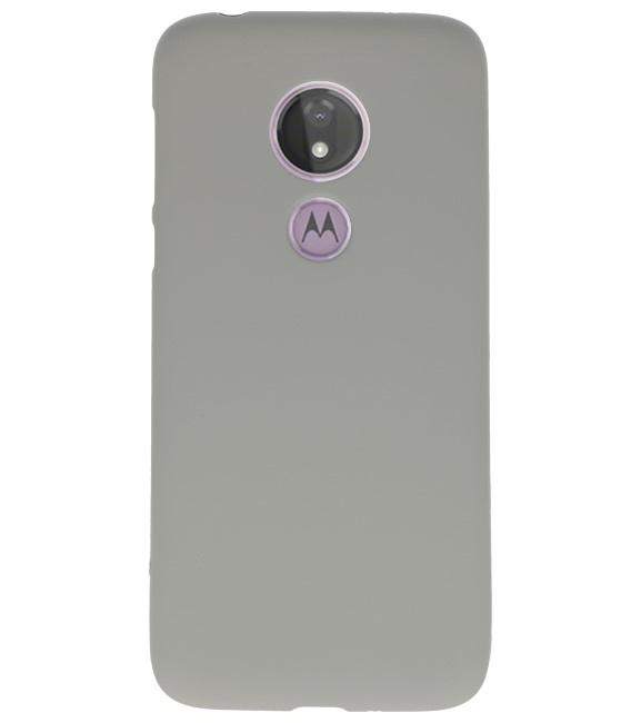 Farve TPU taske til Motorola Moto G7 Power Grey