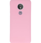 Farve TPU taske til Motorola Moto G7 Power Pink