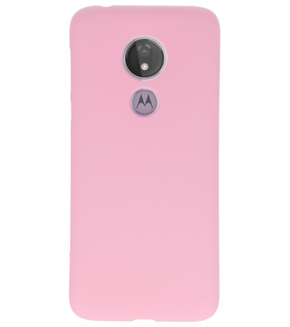 Color TPU case for Motorola Moto G7 Power Pink