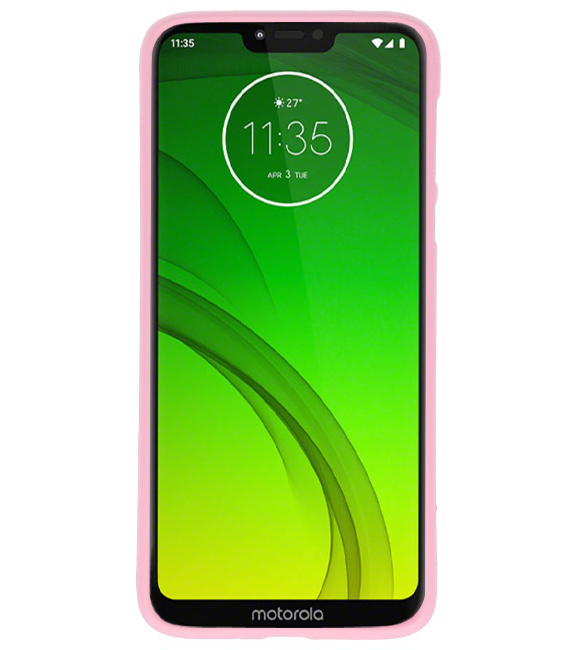 Color TPU case for Motorola Moto G7 Power Pink