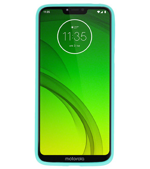 Farve TPU taske til Motorola Moto G7 Power Turkis