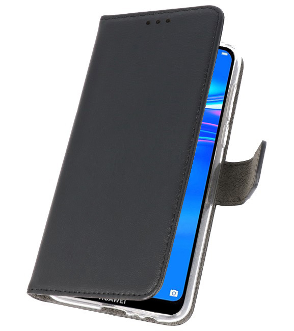 Casos de billetera Estuche para Huawei Y7 / Y7 Prime (2019) Negro