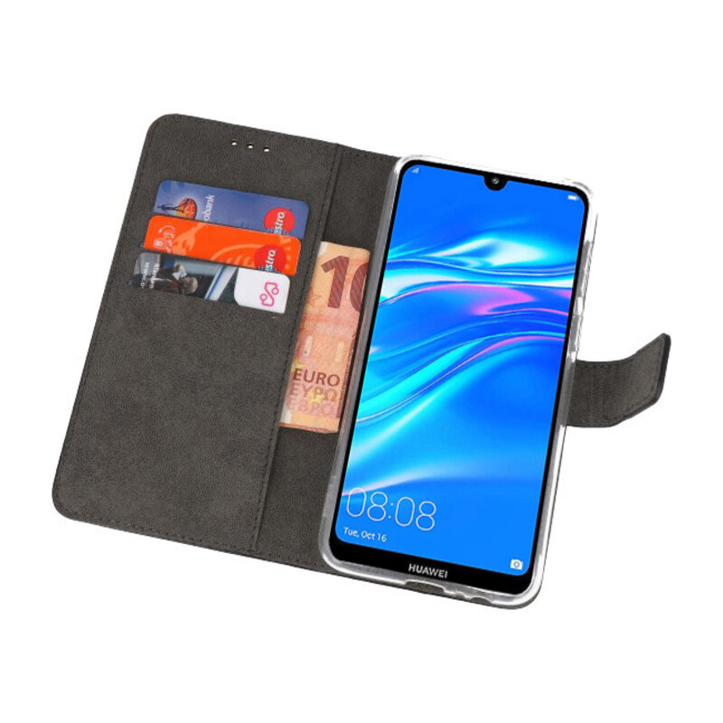 Casos de billetera Estuche para Huawei Y7 / Y7 Prime (2019) Negro