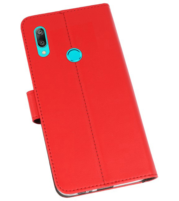 Casos de billetera Estuche para Huawei Y7 / Y7 Prime (2019) Rojo