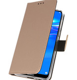 Wallet Cases Hoesje voor Huawei Y7 / Y7 Prime (2019) Goud