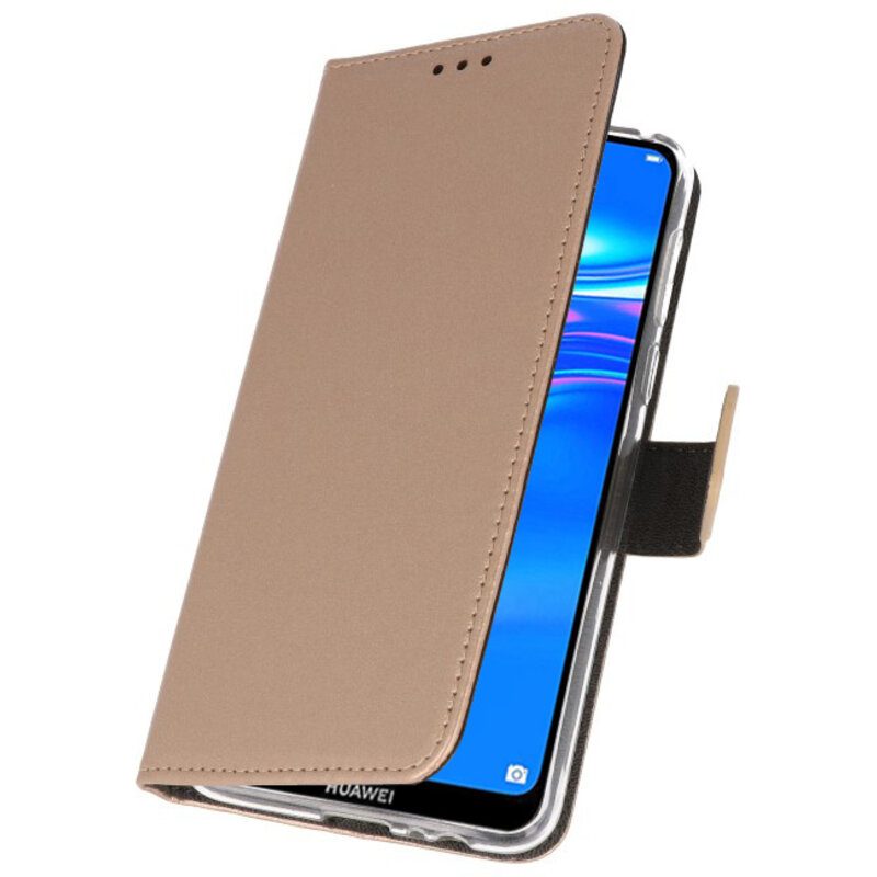 Custodia a portafoglio Custodia per Huawei Y7 / Y7 Prime (2019) Oro