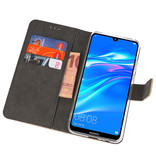 Casos de billetera Estuche para Huawei Y7 / Y7 Prime (2019) Oro