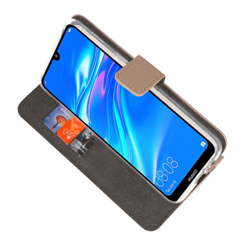 Custodia a portafoglio Custodia per Huawei Y7 / Y7 Prime (2019) Oro