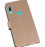 Casos de billetera Estuche para Huawei Y7 / Y7 Prime (2019) Oro