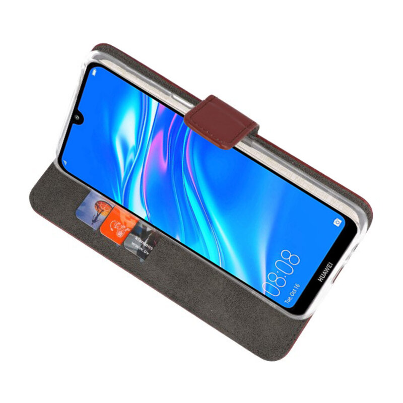 Wallet Cases Hülle für Huawei Y7 / Y7 Prime (2019) Braun