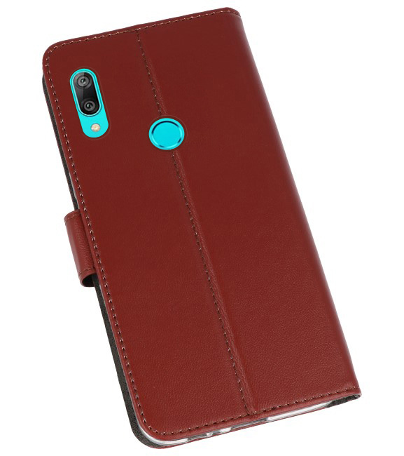 Casos de billetera Estuche para Huawei Y7 / Y7 Prime (2019) Marrón