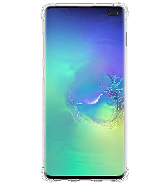 Shockproof transparent TPU case for Galaxy S10 Plus with packaging