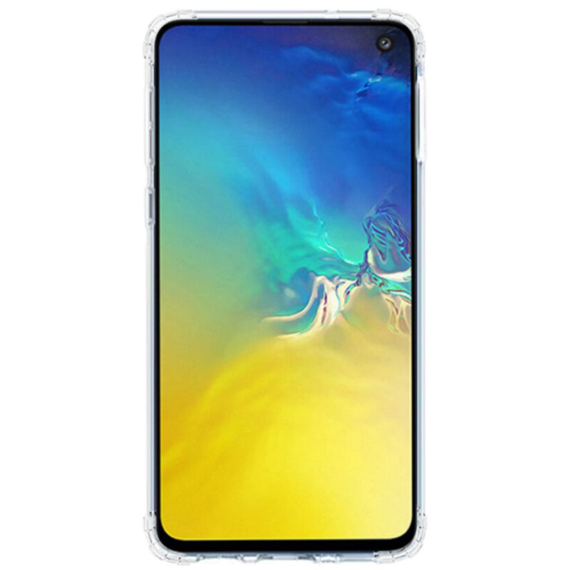 Shockproof transparent TPU case for Galaxy S10e with packaging