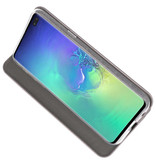 Etui Folio Slim pour Samsung Galaxy S10 Plus Gris