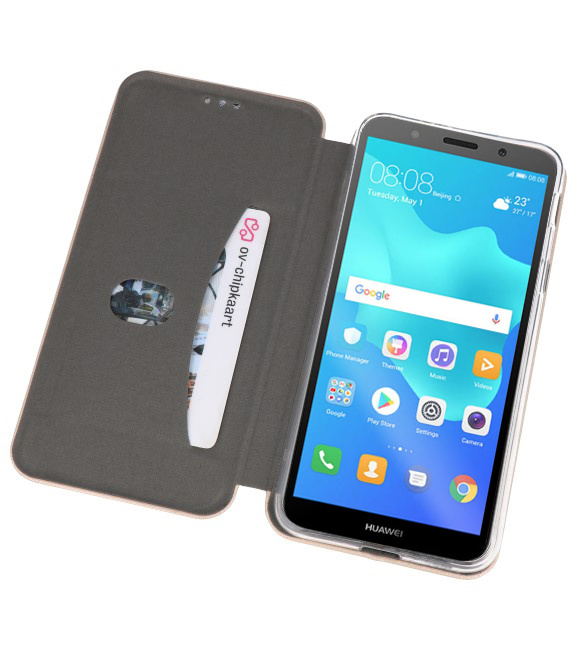 Etui Folio Slim pour Huawei Y5 Lite / Y5 Prime 2018 Or