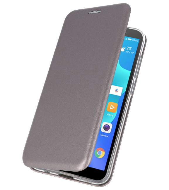 Schmales Folio-Case für Huawei Y5 Lite / Y5 Prime 2018 Grau