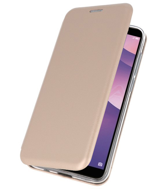 Schmaler Folio-Koffer für Huawei Y7 / Y7 Prime 2018 Gold