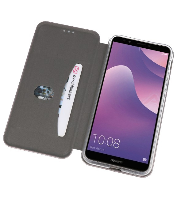 Funda Slim Folio para Huawei Y7 / Y7 Prime 2018 gris