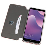 Schmaler Folio-Koffer für Huawei Y7 / Y7 Prime 2018 Pink