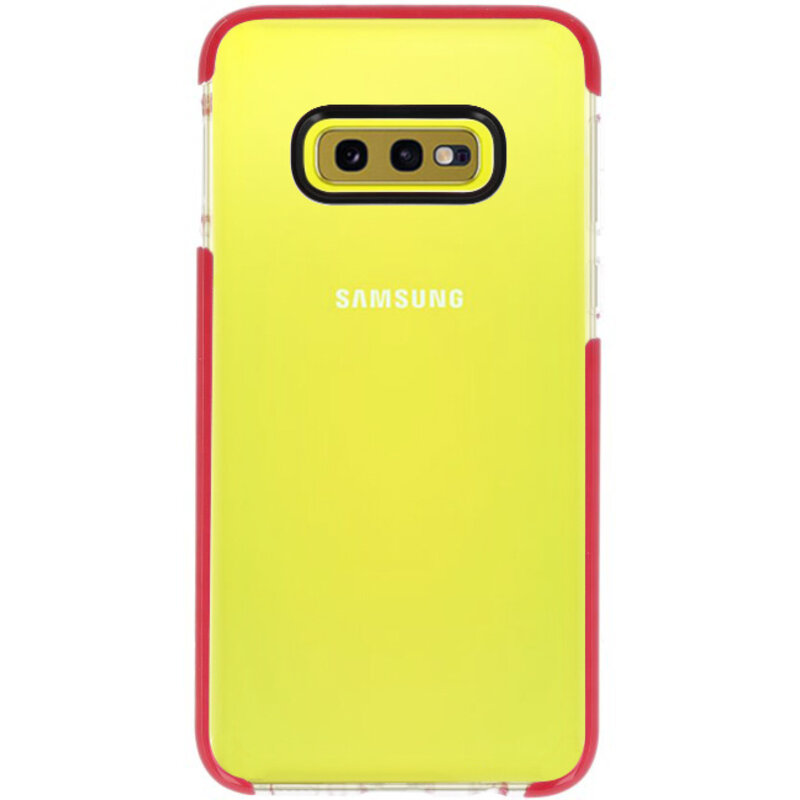Armatura Custodia in TPU per Samsung Galaxy S10e Trasparente / Rosso