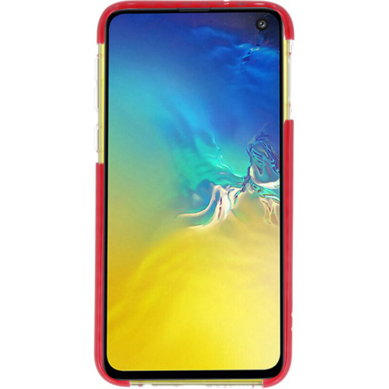 Armatura Custodia in TPU per Samsung Galaxy S10e Trasparente / Rosso