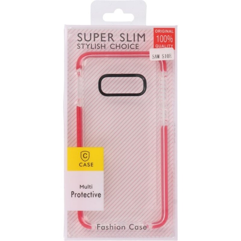 Armatura Custodia in TPU per Samsung Galaxy S10e Trasparente / Rosso