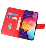 Bookstyle Wallet Cases Hülle für Samsung Galaxy A50 Rot