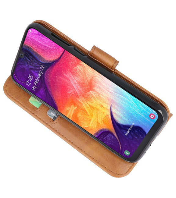 Bookstyle Wallet Cases Case für Samsung Galaxy A50 Braun