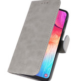 Etuis portefeuille Bookstyle Case pour Samsung Galaxy A50 Gris