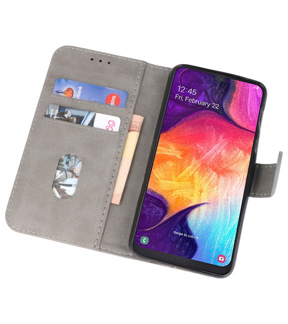 Bookstyle Wallet Cases Case for Samsung Galaxy A50 Gray