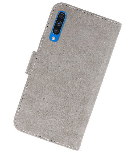 Bookstyle Wallet Cases Hoesje voor Samsung Galaxy A50 Grijs