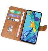 Bookstyle Wallet Cases Hoesje voor Huawei P30 Bruin