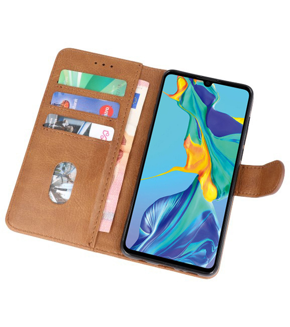 Bookstyle Wallet Cases Case for Huawei P30 Brown