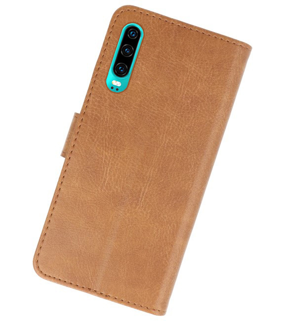 Étuis portefeuille pour étuis Huawei P30 Brown