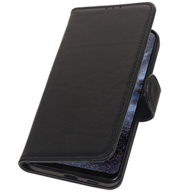 Echtes Leder Geldbörse Tasche für Samsung Galaxy A8s Schwarz