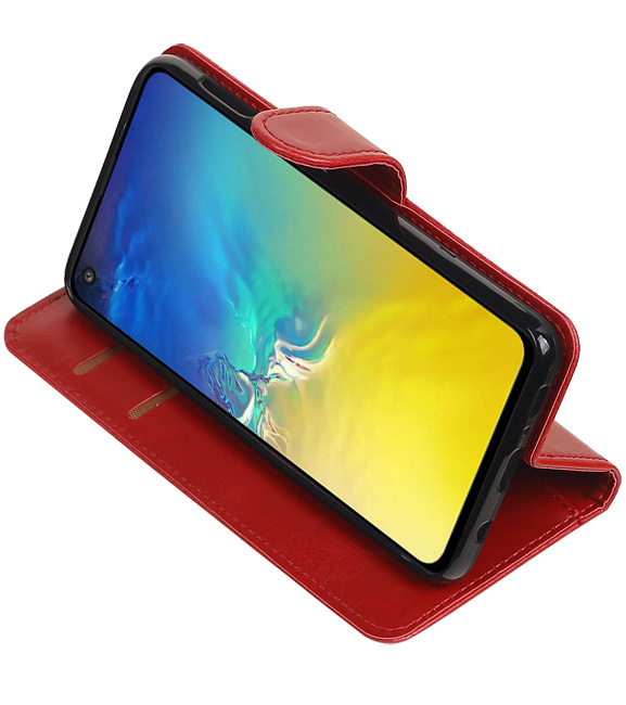 Pull Up Bookstyle voor Samsung Galaxy S10e Rood