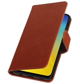 Style de livre Pull Up pour Samsung Galaxy S10e Brown