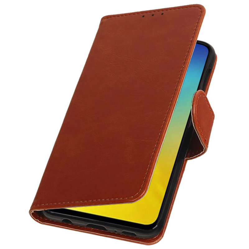 Style de livre Pull Up pour Samsung Galaxy S10e Brown