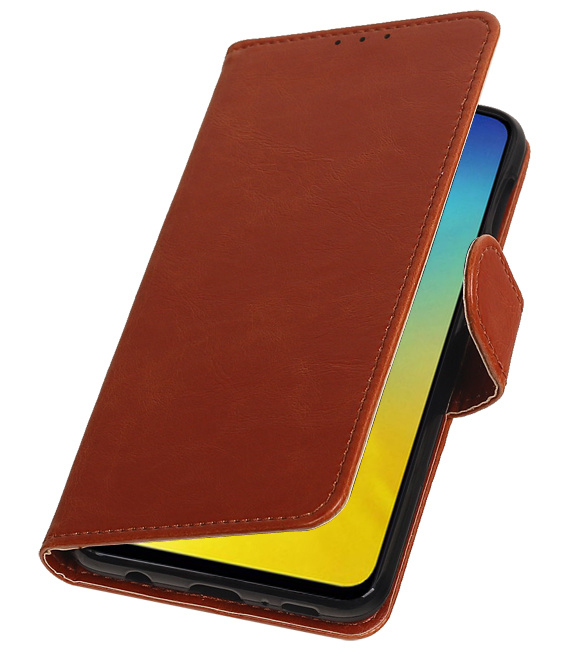 Style de livre Pull Up pour Samsung Galaxy S10e Brown